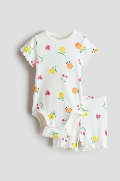 2-piece ribbed cotton set