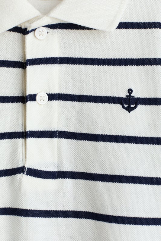 Embroidered-motif piqué polo shirt