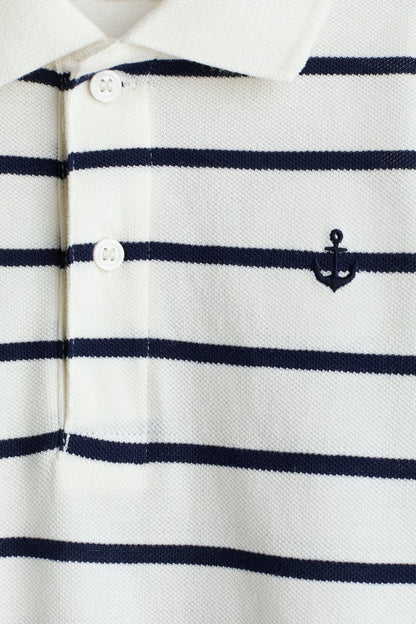 Embroidered-motif piqué polo shirt