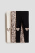 3-pack cotton leggings - Beige Leopard Print / 1.5-2 Years