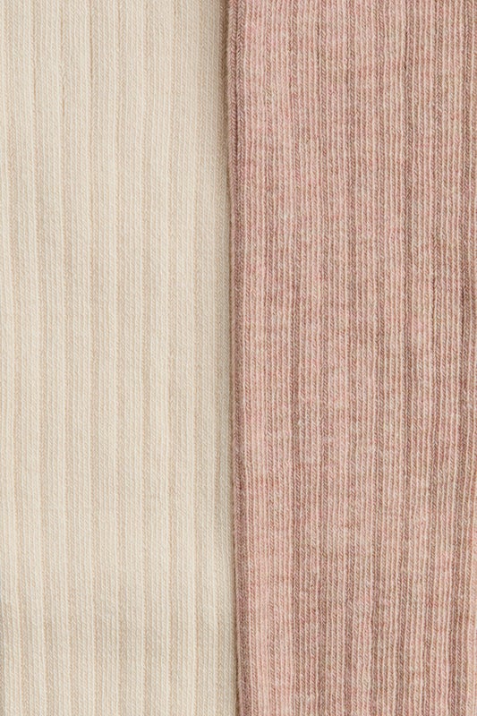 2-pack rib-knit tights