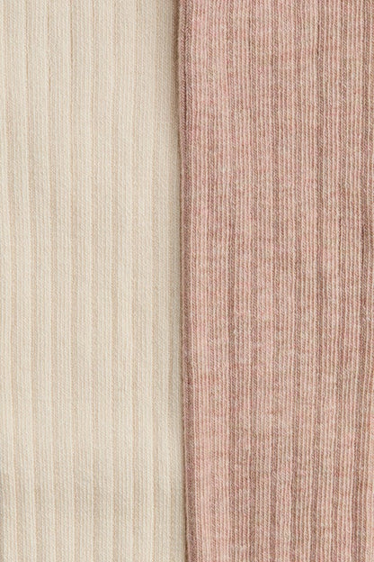 2-pack rib-knit tights