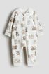 Patterned sleepsuit - White Bears 1 / 1.5-2 Years
