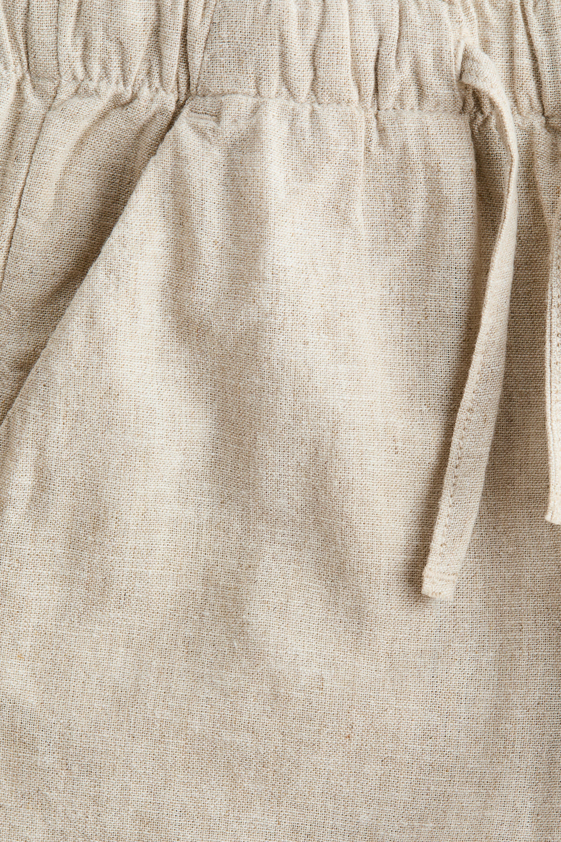 Linen-blend drawstring trousers