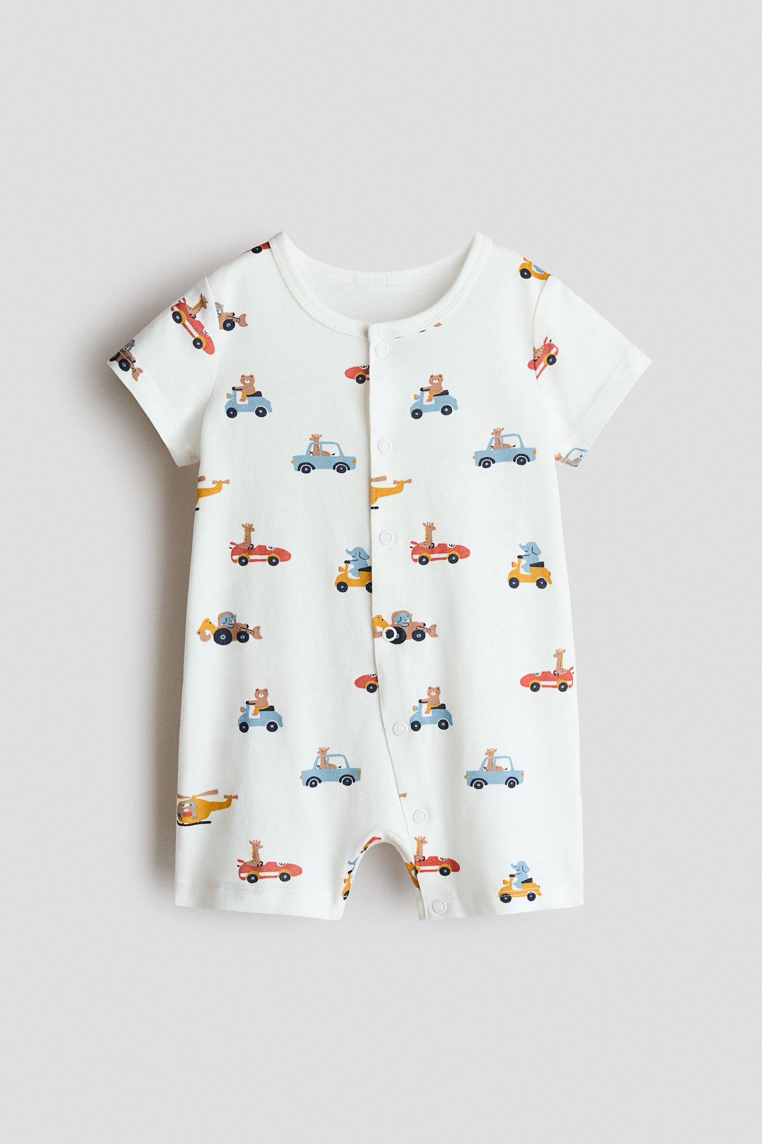 Short cotton sleepsuit - 12M
