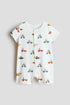 Short cotton sleepsuit - 12M