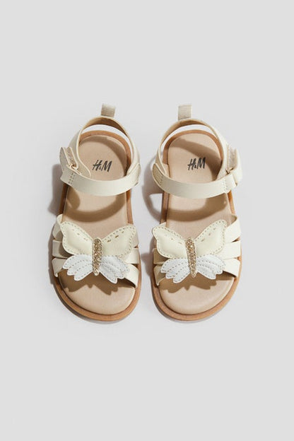 Appliquéd strappy sandals