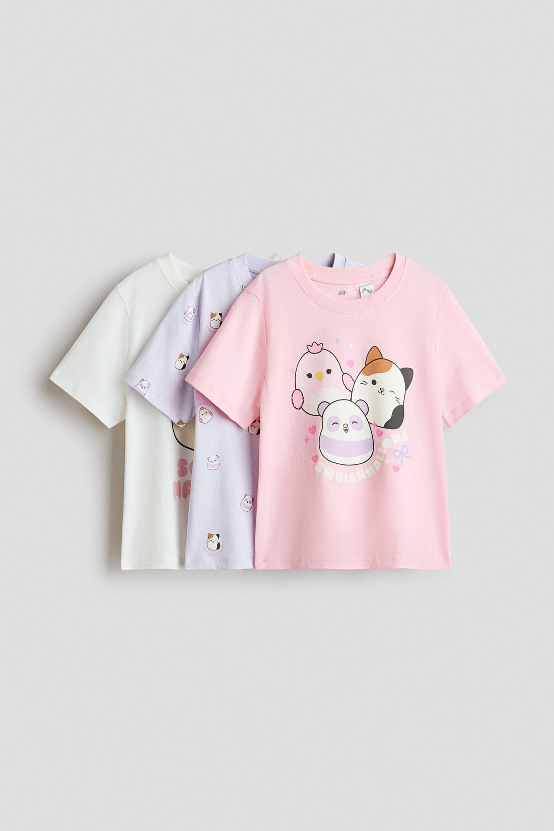 3-pack printed jersey tops - Pink Squishmallows