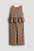 2-piece crinkled jersey set - Brown Floral / 9-10 Years