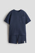 2-piece waffled cotton set - Blue / 1.5-2 Years