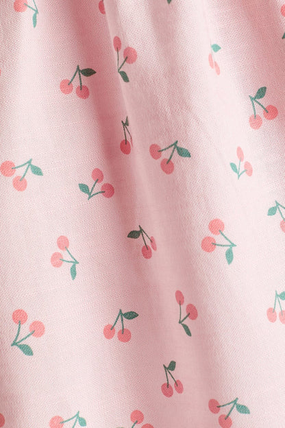 Flounce-trimmed cotton dress Image 2 of 2