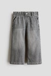 Wide leg paper bag jeans