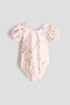 Printed puff-sleeved swimsuit - Light Pink Bambi / 1.5-2 Years