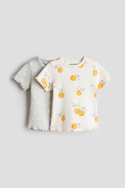 2-pack ribbed cotton tops Image 1 of 2