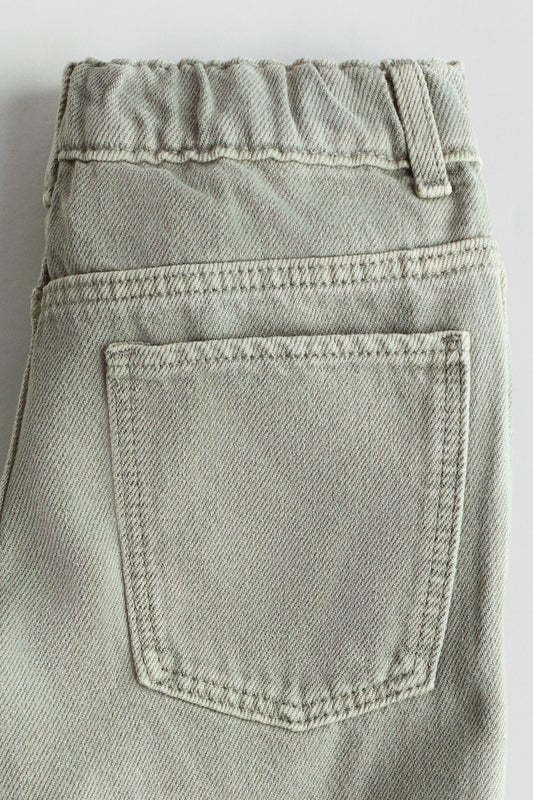 Tapered cotton-blend jeans