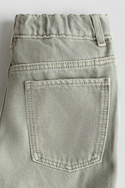Tapered cotton-blend jeans