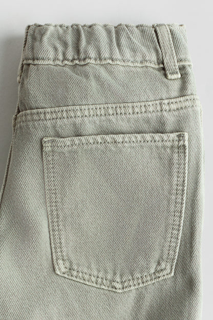 Tapered cotton-blend jeans