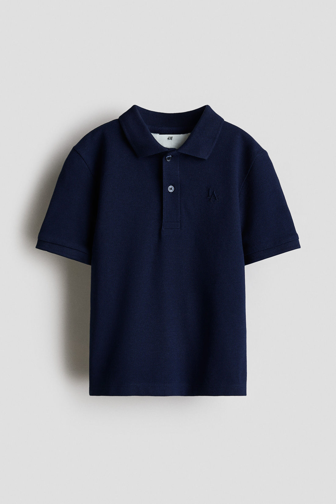 Embroidered-motif piqué polo shirt - Blue / 1.5-2 Years