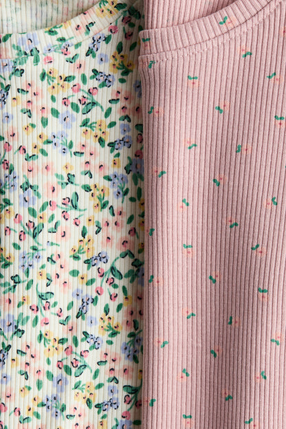 2-pack flounce-trimmed tops