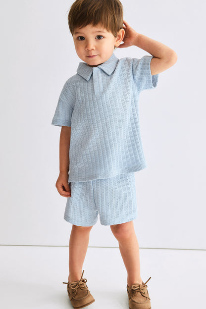 2-piece pointelle-knit set