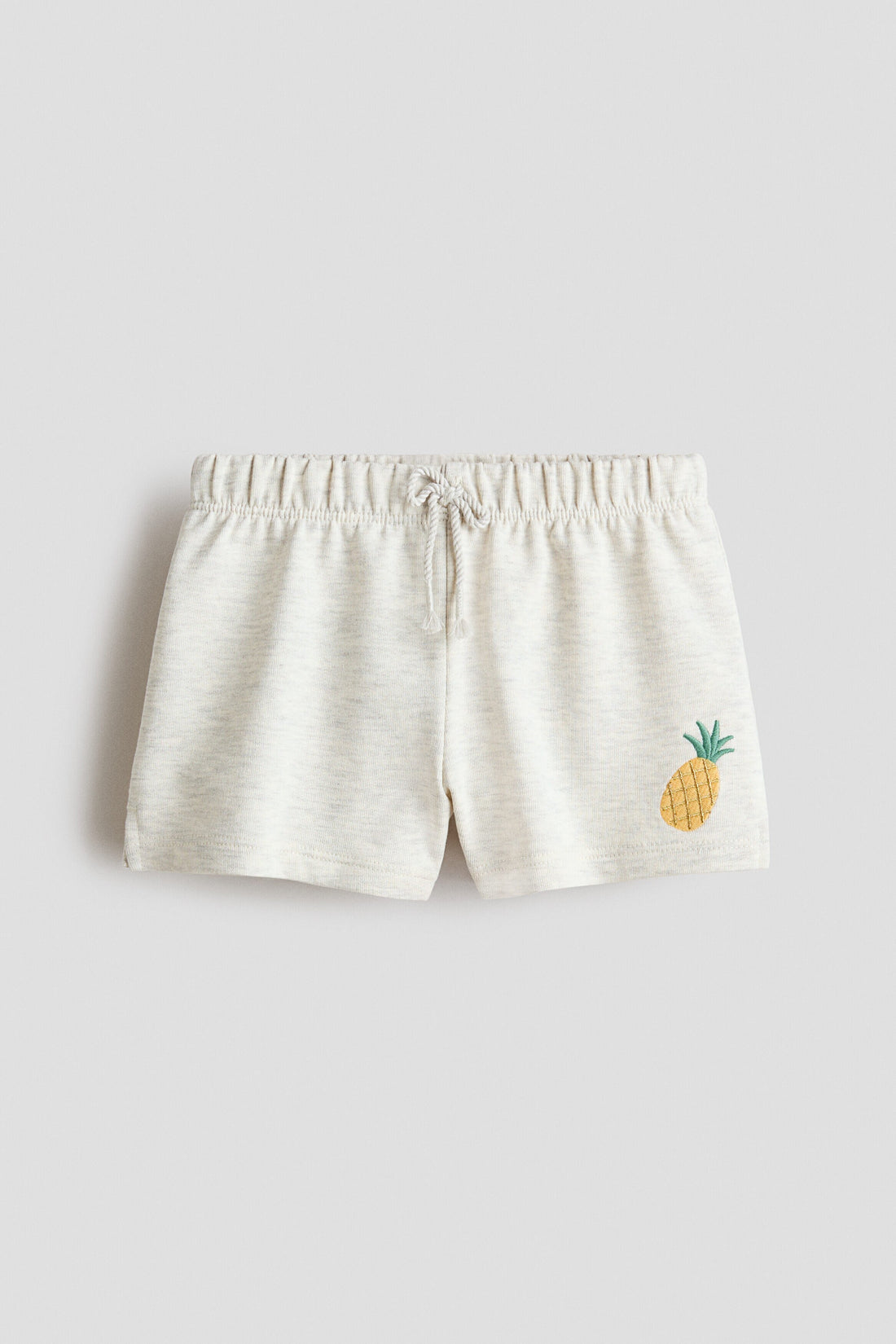 Embroidered sweatshorts - Light Beige Marl Pineapple / 1.5-2 Years