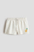 Embroidered sweatshorts - Light Beige Marl Pineapple / 1.5-2 Years
