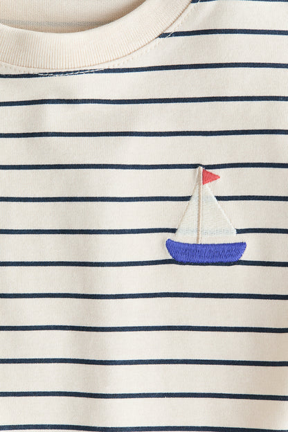 Embroidery-detail T-shirt