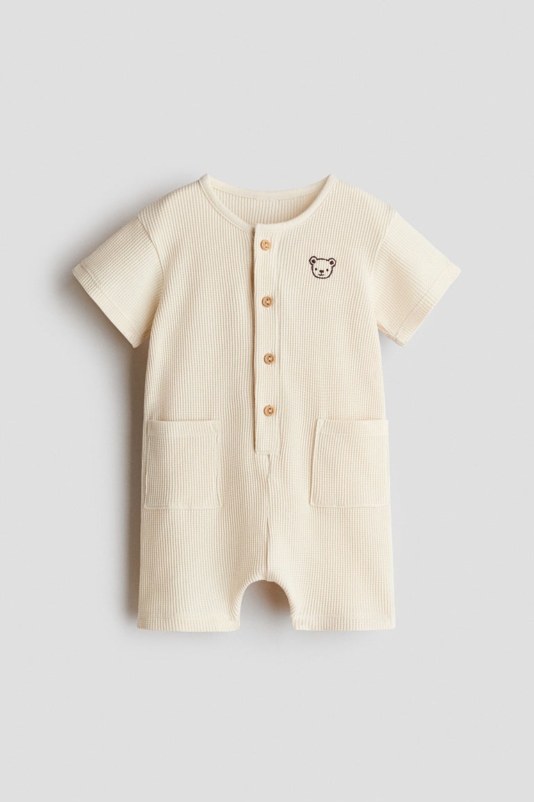 Short cotton romper suit Image 1 of 2