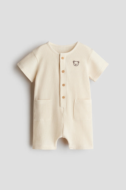 Short cotton romper suit - 12M