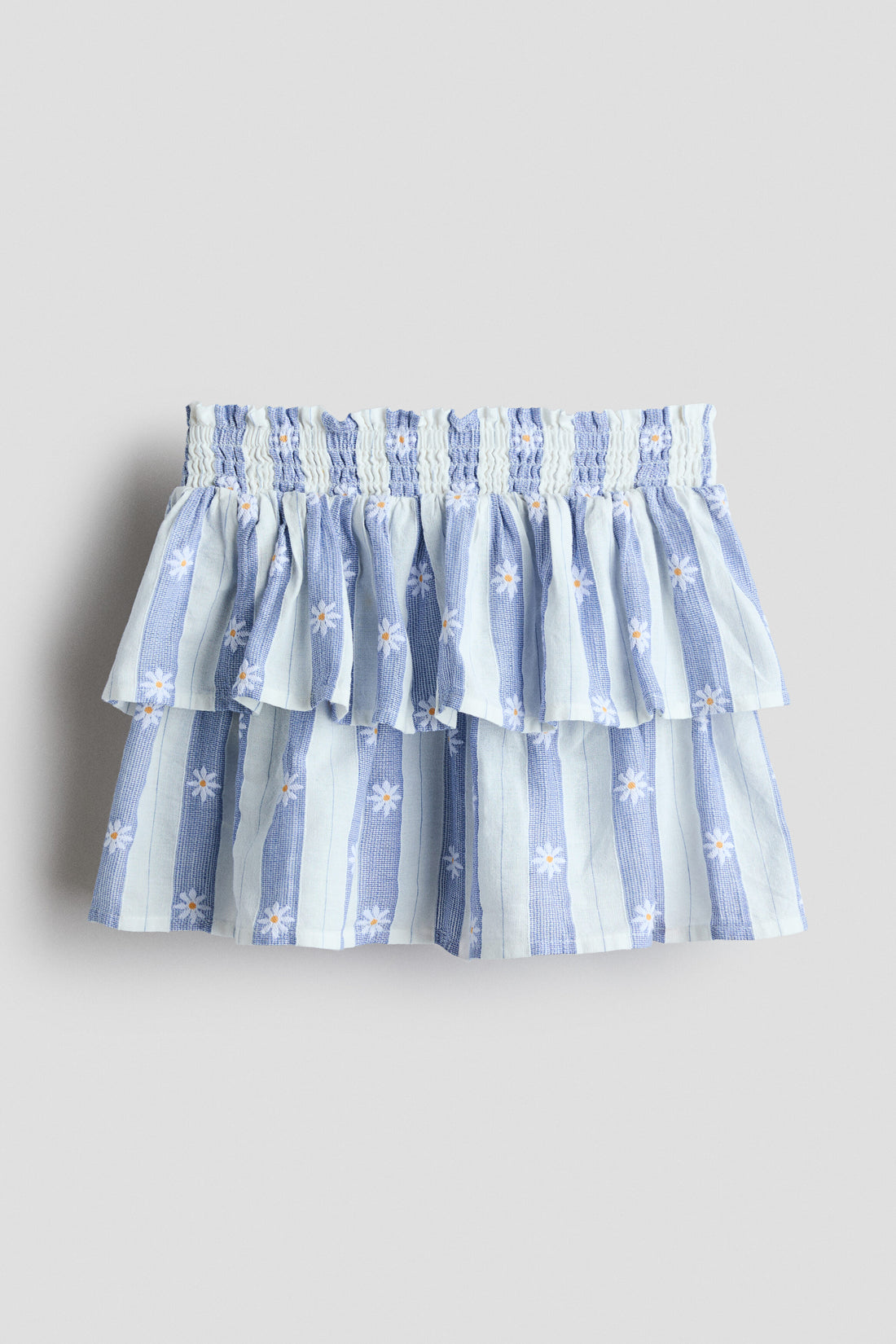 Tiered skirt - White Blue Striped / 1.5-2 Years
