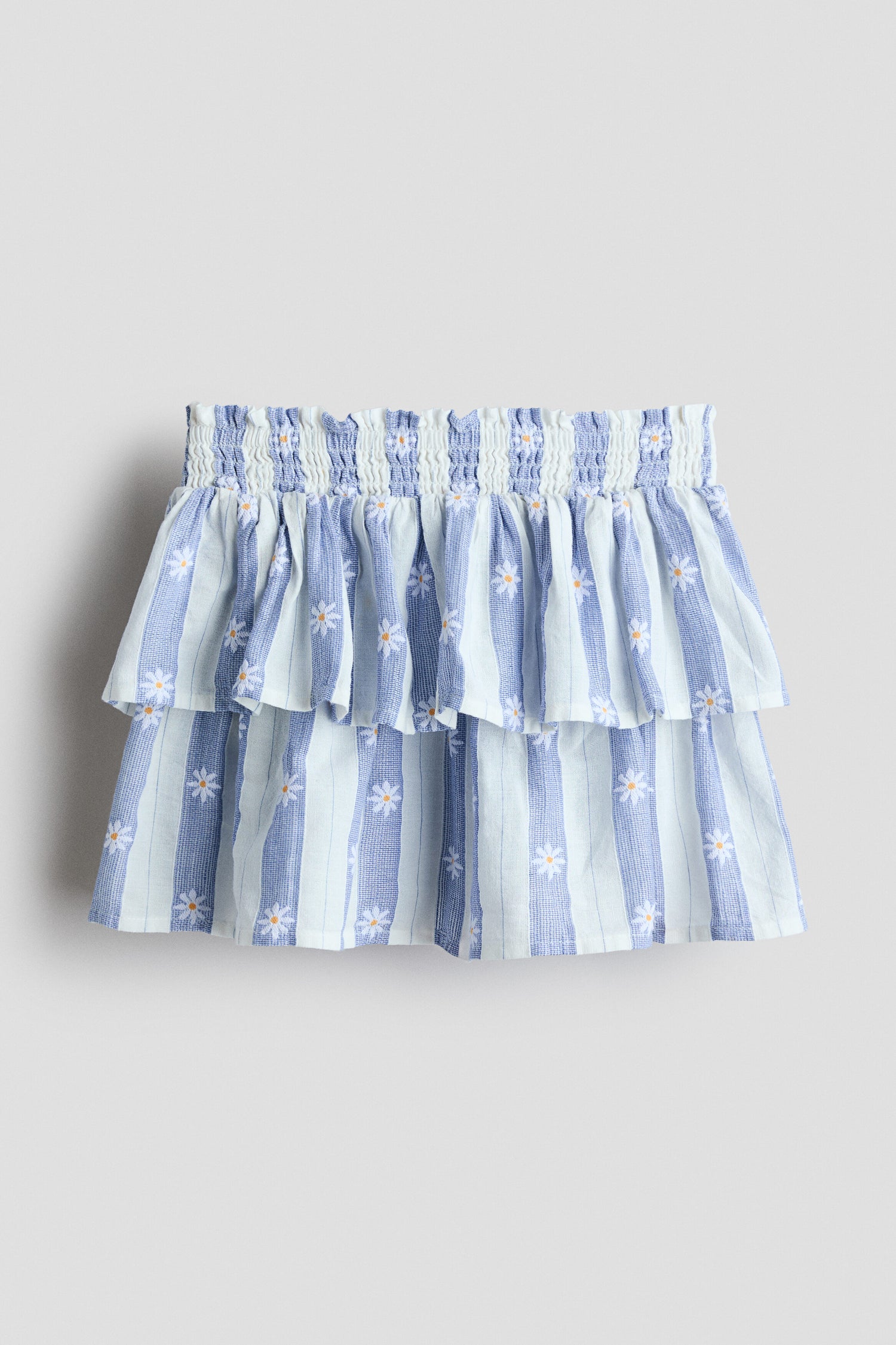 Tiered skirt - White Blue Striped / 1.5-2 Years