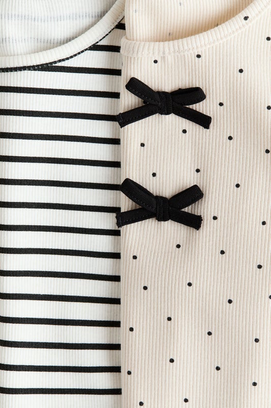 2-pack ribbed cotton tops