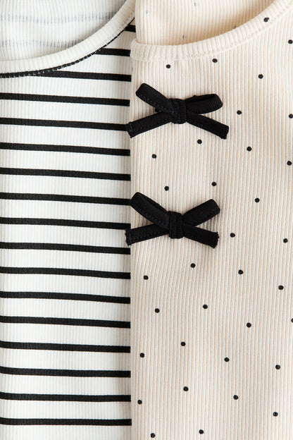 2-pack ribbed cotton tops