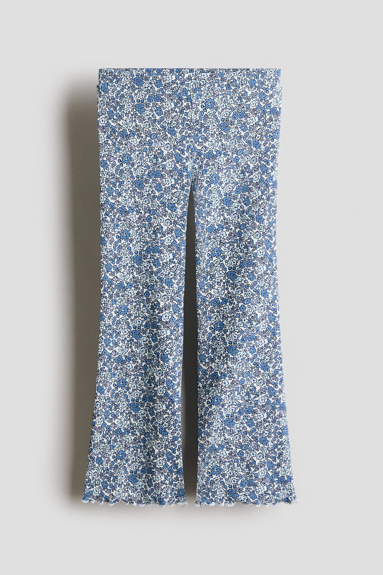 Flared leggings - Light Blue Floral / 1.5-2 Years