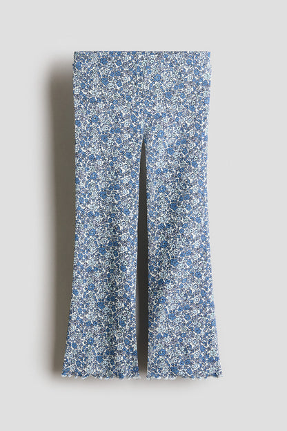 Flared leggings - Light Blue Floral / 1.5-2 Years