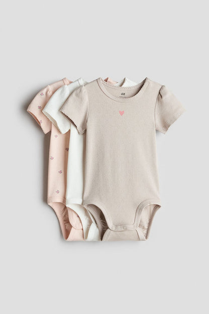 3-pack cotton bodysuits Image 1 of 3