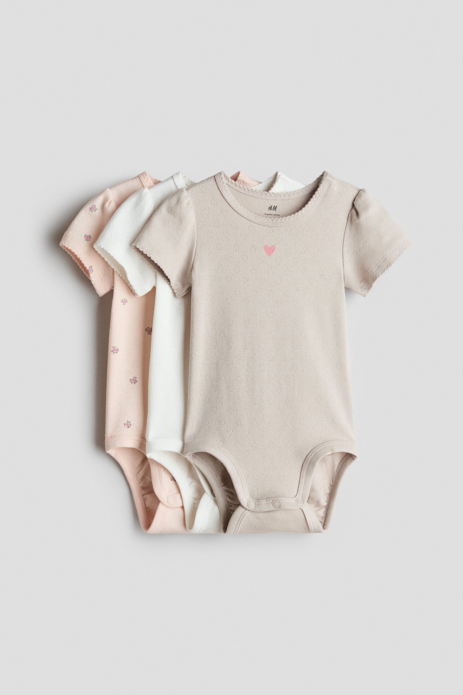 3-pack cotton bodysuits - 12-18M