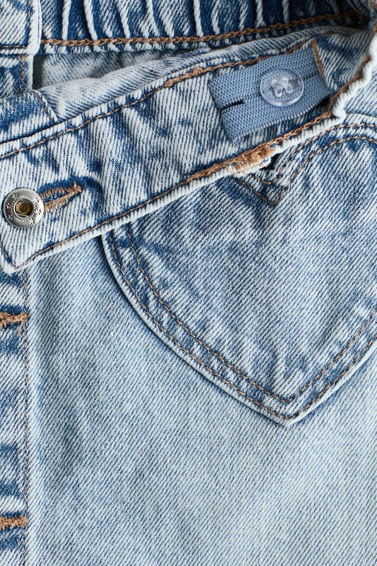 A-line denim skirt
