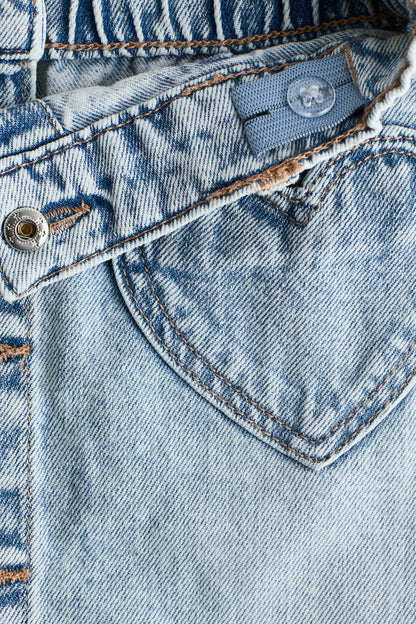 A-line denim skirt