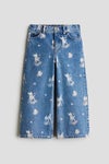 Printed Wide Leg Jeans