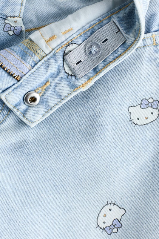 Printed Wide Leg Jeans
