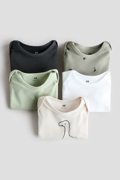 5-pack long-sleeved bodysuits