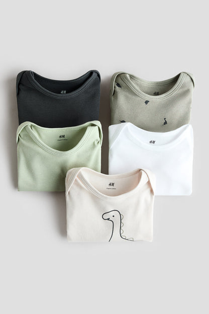 5-pack long-sleeved bodysuits