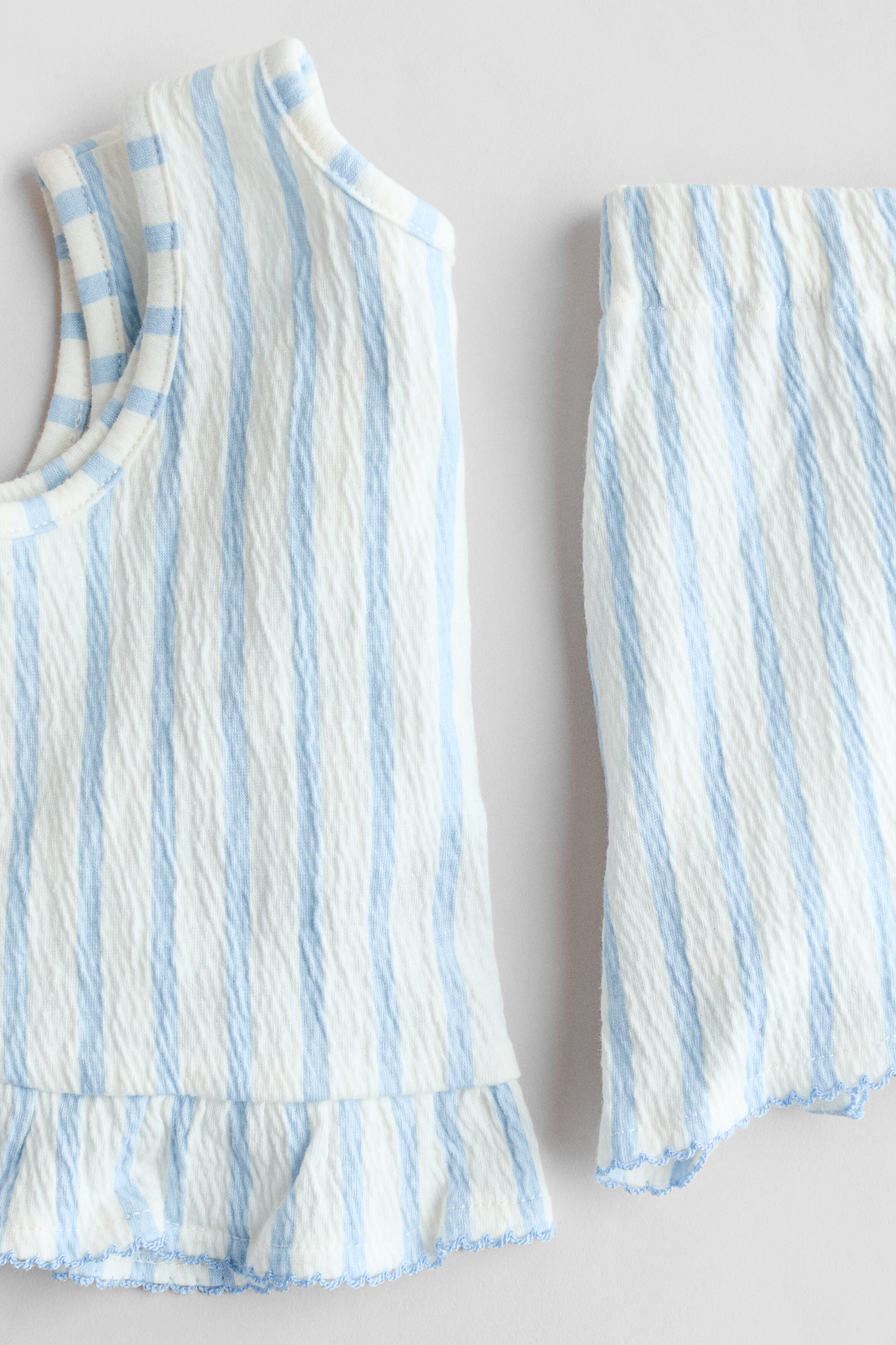 2-piece crinkled cotton set