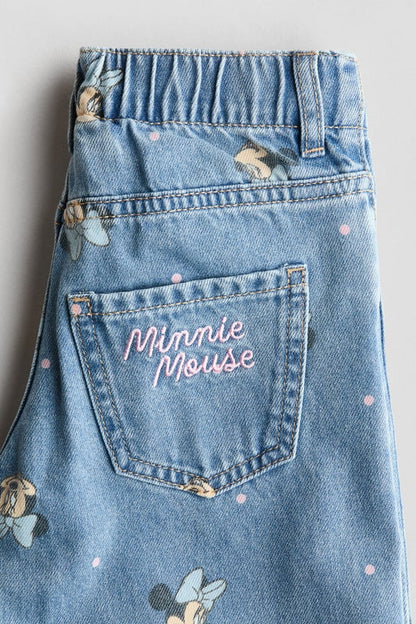Printed Wide Leg Jeans