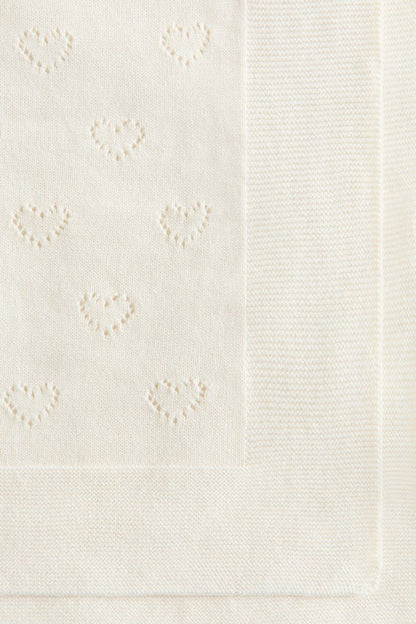 Cotton pointelle baby blanket