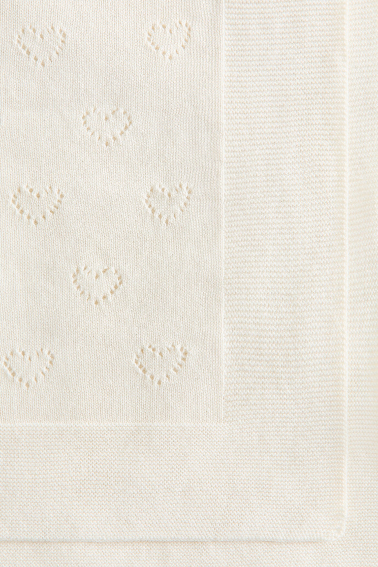 Cotton pointelle baby blanket