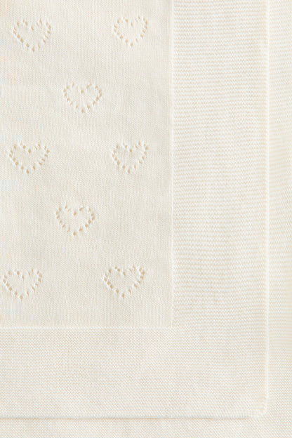 Cotton pointelle baby blanket