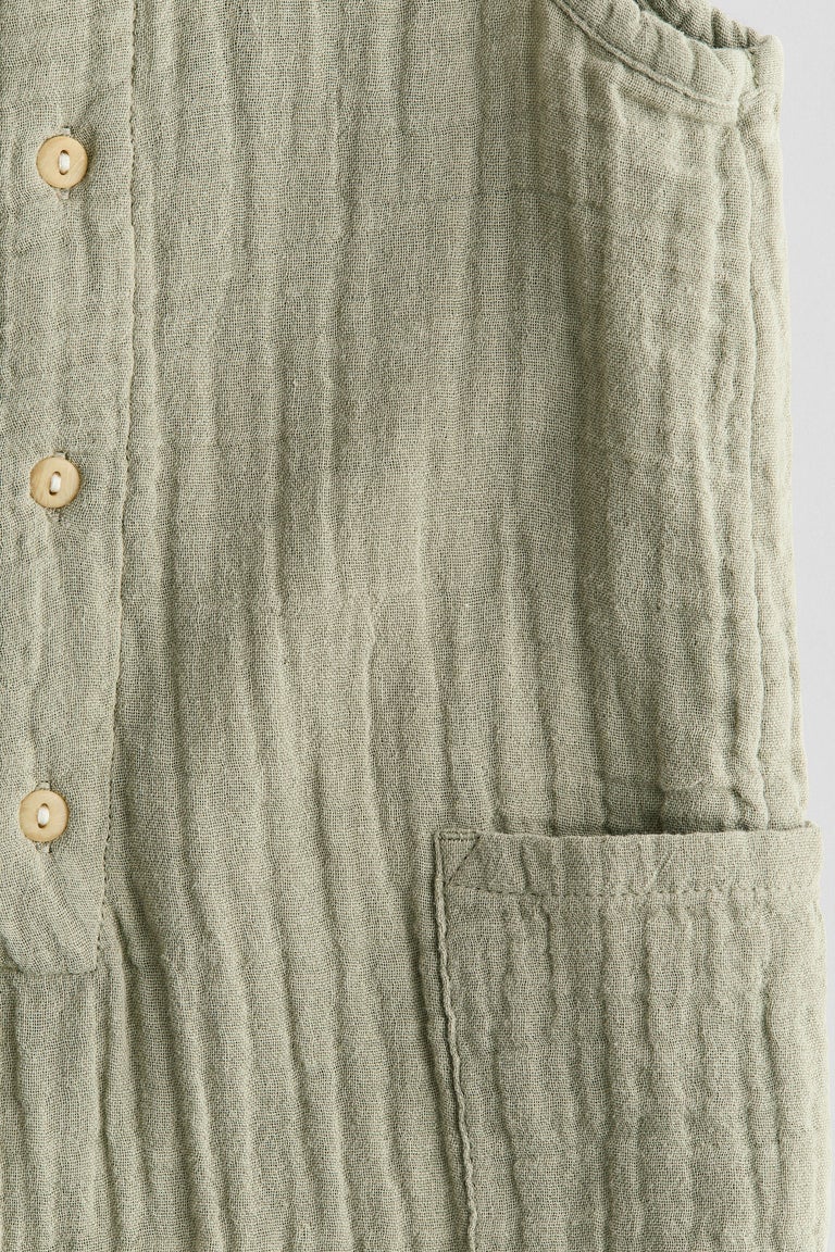 Cotton muslin romper suit Image 2 of 2
