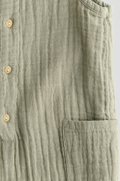 Cotton muslin romper suit